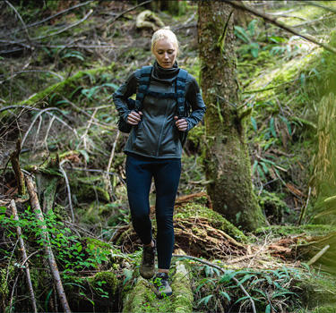 woman hiking