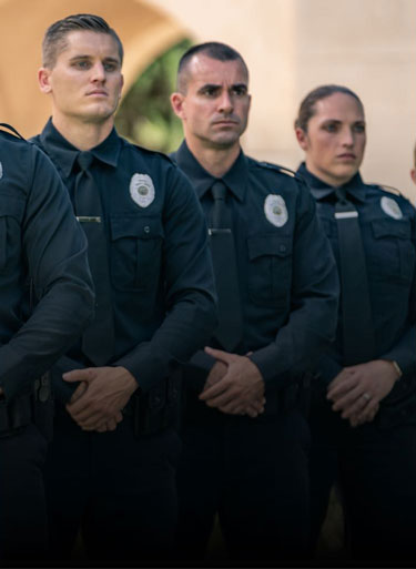 officers lined up